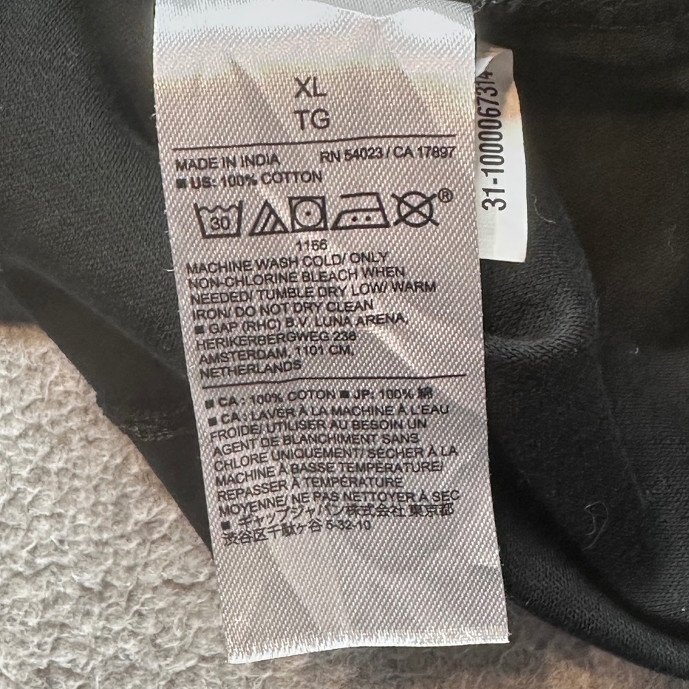 Banana Republic T-Shirt Mens XL Black Luxe Touch SS Crewneck Cotton 667140-06 - Picture 4 of 9